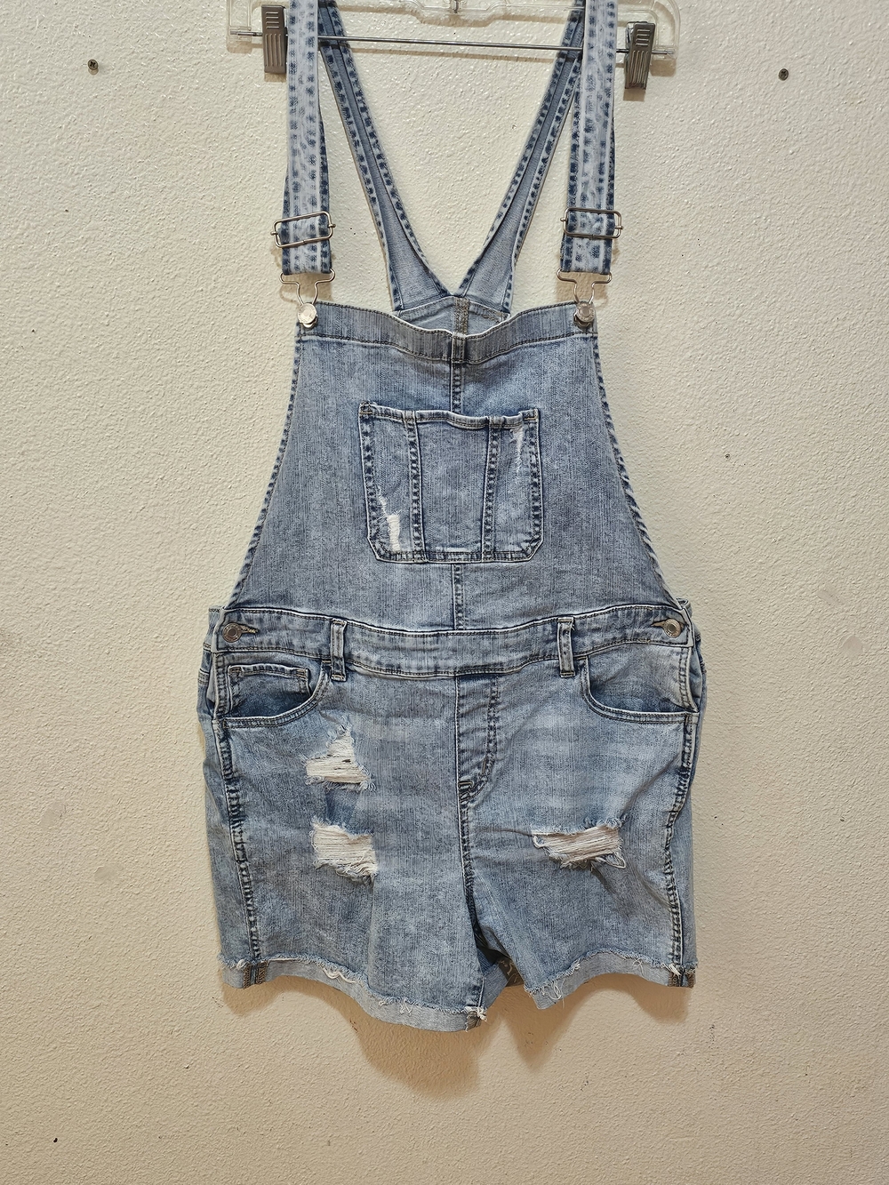 Denim Short Overalls By Maurices Size M - Light Blue Women Jeans
